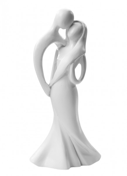 CREApop® Hochzeitspaar modern II, 10 cm, weiss